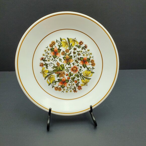 Corelle Indian Summer Luncheon Plates Corning Autumn Floral Salad Plates - Picture 9 of 12